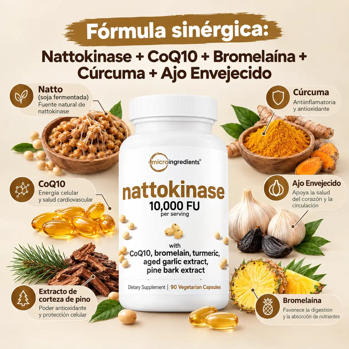 Nattokinase 10,000 FU - Fórmula PREMIUM para tu Circulación