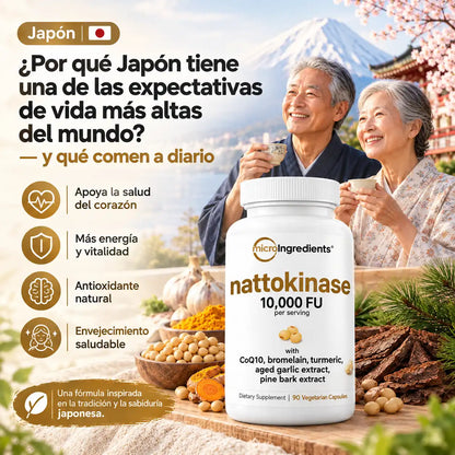 Nattokinase 10,000 FU - Fórmula PREMIUM para tu Circulación